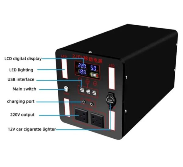 ⁦يو بي إس OKA — باور بانك منزلي للطوارئ (محطة طاقة متنقلة)
قدرة 800 وات – 80 أمبير
موديل SW-800⁩ - الصورة ⁦2⁩