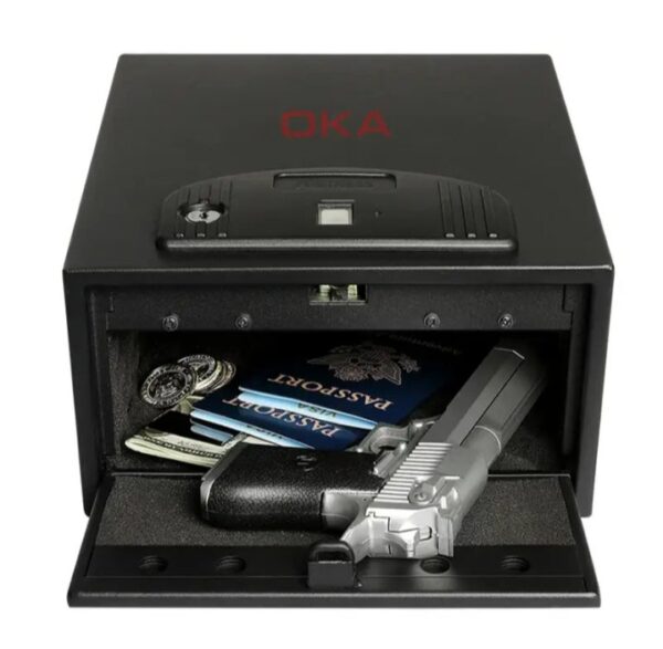 ⁦اوكا خزنة نقود ديجيتال الكترونية مقاومة للحريق والسرقة مع قفل مركب 13.5 * 30.4 * 25.4 سم/ 5.9 كجم – موديل 55E20⁩ - الصورة ⁦3⁩