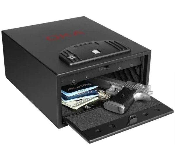 ⁦اوكا خزنة نقود ديجيتال الكترونية مقاومة للحريق والسرقة مع قفل مركب وبصمة اصبع ( Biometric Lock ) 13.5 * 30.4 * 25.4 سم/ 5.9 كجم – موديل 55B20⁩ - الصورة ⁦3⁩