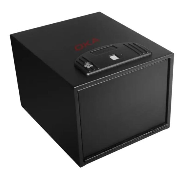 ⁦خزنة نقود ديجيتال إلكترونية من OKA مقاومة للحريق والسرقة بقفل كومبينيشن وبصمة (قفل بيومتري) – مقاس ‎20×30.4×25.4 سم‎ / وزن 7.8 كجم – موديل 55B30⁩ - الصورة ⁦2⁩