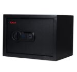 ⁦خزنة نقود ديجيتال إلكترونية من OKA مقاومة للحريق والسرقة بقفل كومبينيشن وبصمة (قفل بيومتري) – مقاس ‎25×35×25 سم‎ / وزن 10.3 كجم – موديل 44B20⁩ - الصورة ⁦3⁩