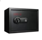 ⁦خزنة نقود ديجيتال إلكترونية من OKA مقاومة للحريق والسرقة بقفل كومبينيشن وبصمة (قفل بيومتري) – مقاس ‎25×35×25 سم‎ / وزن 10.3 كجم – موديل 44B20⁩ - الصورة ⁦5⁩