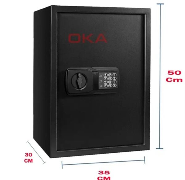 ⁦خزنة نقود ديجيتال إلكترونية من OKA مقاومة للحريق والسرقة بقفل كومبينيشن – مقاس ‎50×35×31 سم‎ / وزن 17 كجم – موديل 44E40⁩ - الصورة ⁦3⁩
