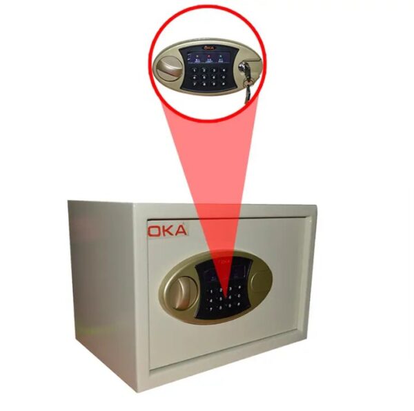 ⁦خزنة نقود ديجيتال إلكترونية من OKA مقاومة للحريق والسرقة بقفل كومبينيشن – وزن 8 كجم – موديل OKA-2536⁩ - الصورة ⁦3⁩