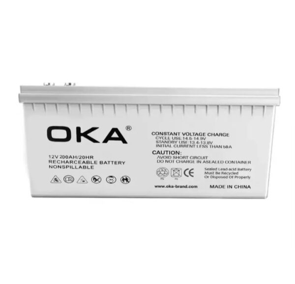 ⁦اوكا بطارية چيل للخلايا الشمسية مصنوعة من مواد عالية الجودة 12 فولت – 200 امبير⁩ - الصورة ⁦2⁩