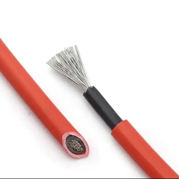 ⁦اوكا كابل DC طاقة شمسية الكهروضوئية أحادي 4 مللي عالي الجودة 100 متر / موديل SSF – لون احمر⁩ - الصورة ⁦2⁩