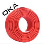 اوكا كابل DC طاقة شمسية الكهروضوئية أحادي 6 مللي عالي الجودة 100 متر / موديل SSF – لون احمر