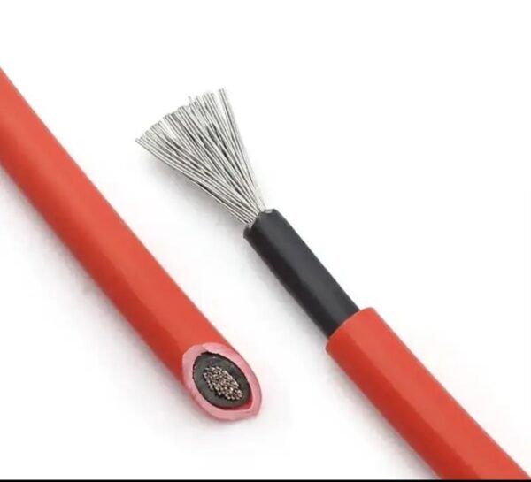 ⁦اوكا كابل DC طاقة شمسية الكهروضوئية أحادي 6 مللي عالي الجودة 100 متر / موديل SSF – لون احمر⁩ - الصورة ⁦3⁩