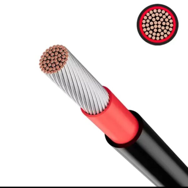 ⁦اوكا كابل DC طاقة شمسية الكهروضوئية أحادي 6 مللي عالي الجودة 100 متر / موديل SSF – لون اسود⁩ - الصورة ⁦4⁩