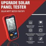 ⁦جهاز قياس الألواح الشمسية الكهروضوئية المتعدد 800 وات – جهاز قياس MPPT للطاقة الشمسية مع شاشة LCD كبيرة فائقة الوضوح أداة مساعدة لاستكشاف أخطاء جهد الدائرة المفتوحة MPPT الذكية وإصلاحها لاختبار الطاقة الشمسية الكهروضوئية / موديل FB673PV⁩ - الصورة ⁦2⁩