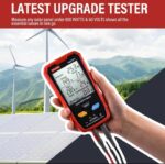 ⁦جهاز قياس الألواح الشمسية الكهروضوئية المتعدد 800 وات – جهاز قياس MPPT للطاقة الشمسية مع شاشة LCD كبيرة فائقة الوضوح أداة مساعدة لاستكشاف أخطاء جهد الدائرة المفتوحة MPPT الذكية وإصلاحها لاختبار الطاقة الشمسية الكهروضوئية / موديل FB673PV⁩ - الصورة ⁦7⁩