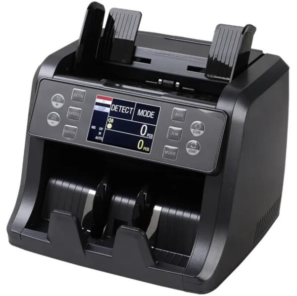 ⁦ماكينة عدّ النقود OKA مزوّدة بخاصية جمع الفئات
مع شاشة خارجية رقمية
موديل OKA-A15⁩ - الصورة ⁦2⁩