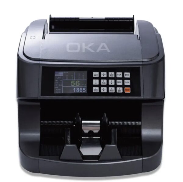 ⁦ماكينة عدّ وفرز العملات OKA
لعدّ وفرز العملات المختلفة وكشف التزوير
(الجنيه المصري – الدولار – اليورو)
موديل OKA-MIX 130⁩ - الصورة ⁦3⁩