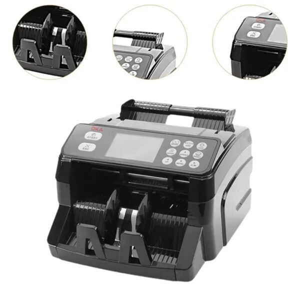 ⁦ماكينة عدّ وفرز العملات OKA
لعدّ وفرز العملات المختلفة وكشف التزوير
(الجنيه المصري – الدولار – اليورو – اليوان الصيني)
مع إمكانية إضافة أي عملة أخرى حسب احتياجك
موديل OKA-MIX 110⁩ - الصورة ⁦4⁩