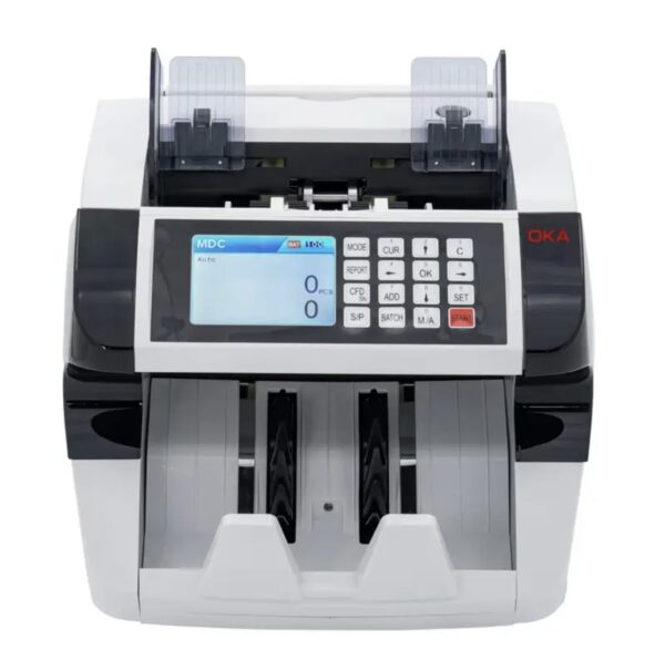 ⁦ماكينة عدّ وفرز العملات OKA
لعدّ وفرز العملات المختلفة وكشف التزوير
(الدولار – اليورو – اليوان الصيني – الليرة التركية)
مع إمكانية إضافة أي عملة أخرى حسب احتياجك
موديل OKA-MIX105⁩ - الصورة ⁦4⁩