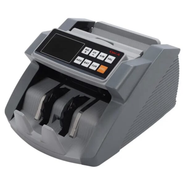 ⁦ماكينة عدّ وكشف تزوير النقود OKA
مزودة بشاشة خارجية رقمية
موديل 2100⁩ - الصورة ⁦3⁩