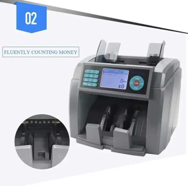 ⁦ماكينة عدّ وفرز العملات OKA
لعدّ وفرز العملات المختلفة وكشف التزوير
(الدولار – اليورو – اليوان الصيني – الليرة التركية)
ويمكن إضافة أي عملة أخرى حسب احتياجك
موديل OKA-MIX104⁩ - الصورة ⁦6⁩