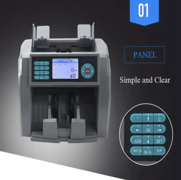 ⁦ماكينة عدّ وفرز العملات OKA
لعدّ وفرز العملات المختلفة وكشف التزوير
(الدولار – اليورو – اليوان الصيني – الليرة التركية)
ويمكن إضافة أي عملة أخرى حسب احتياجك
موديل OKA-MIX104⁩ - الصورة ⁦5⁩