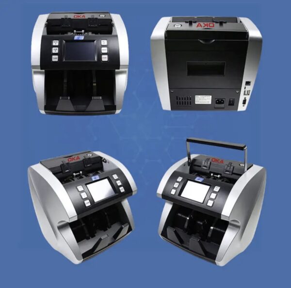 ⁦ماكينة عدّ وفرز العملات OKA
لعدّ وفرز العملات المختلفة وكشف التزوير
(الدولار – اليورو – اليوان الصيني – الليرة التركية)
موديل OKA-MIX101⁩ - الصورة ⁦3⁩