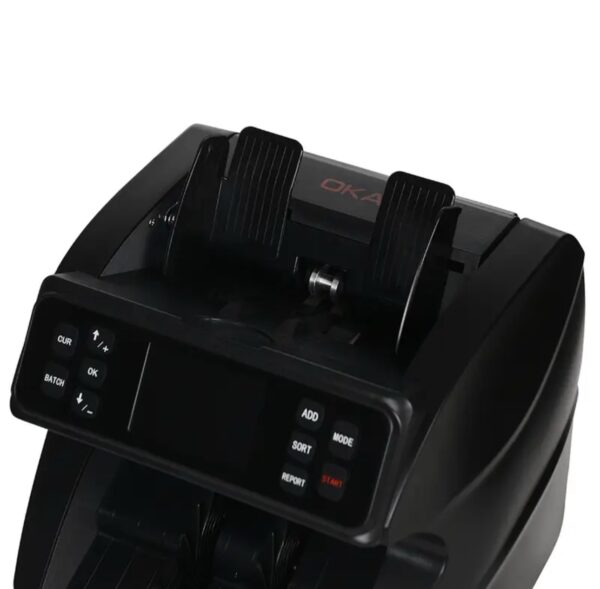 ⁦ماكينة عدّ وفرز العملات OKA
لعدّ وفرز العملات المختلفة وكشف التزوير
(الدولار – اليورو – اليوان الصيني – الليرة التركية)
موديل OKA-MIX102⁩ - الصورة ⁦4⁩