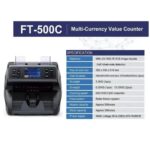 ⁦ماكينة عدّ وفرز العملات المختلفة مع إمكانية كشف التزوير
(الدولار – اليورو – اليوان الصيني – الليرة التركية)
موديل FT-500S⁩ - الصورة ⁦7⁩