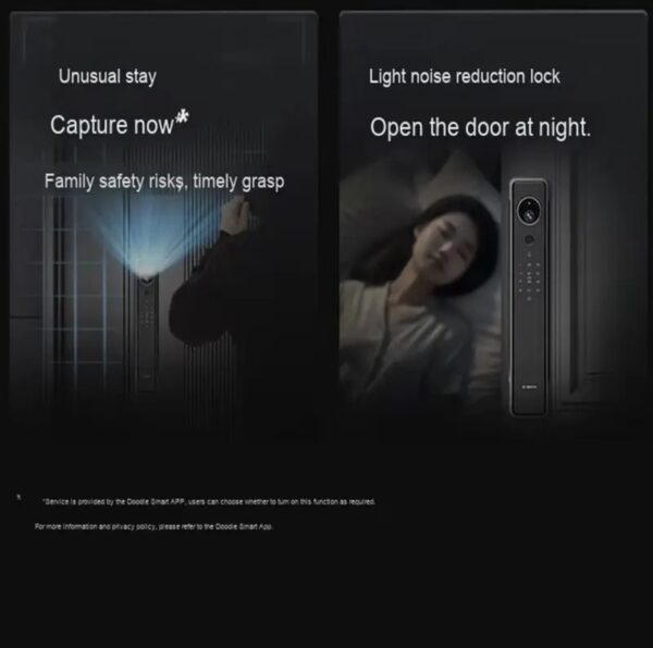 ⁦قفل الكالون الذكي من BOSCH
مناسب لجميع أنواع الأبواب
يعمل ببصمة الإصبع وكلمة المرور والمفتاح والشفرة
ويمكن التحكم فيه من خلال الموبايل
موديل FU8⁩ - الصورة ⁦12⁩