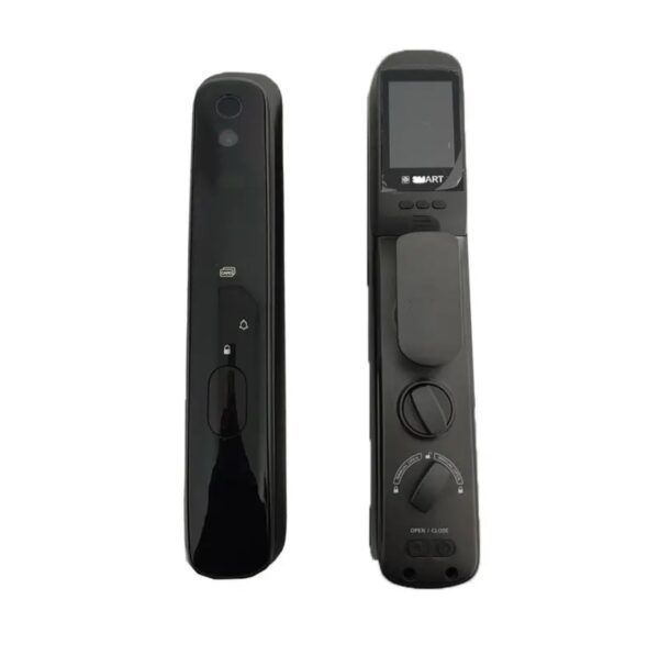 ⁦قفل الكالون الذكي من Lezn مناسب لجميع أنواع الأبواب
يعمل ببصمة الإصبع – كلمة المرور – المفتاح – كارت الشفرة
ويمكن التحكم فيه بالكامل من خلال الموبايل
موديل P8M Pro⁩ - الصورة ⁦2⁩