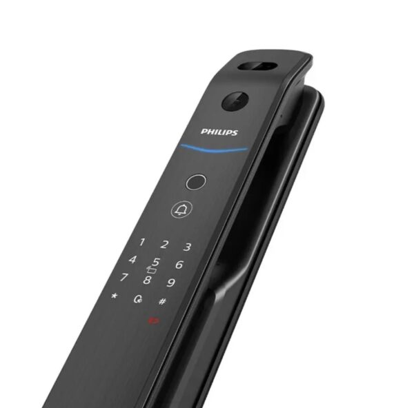 ⁦قفل الكالون الذكي من PHILIPS مناسب لجميع أنواع الأبواب
يعمل ببصمة الإصبع – كلمة المرور – المفتاح – كارت الشفرة
ويمكن التحكم فيه بالكامل من خلال الموبايل
موديل DDL709⁩ - الصورة ⁦3⁩
