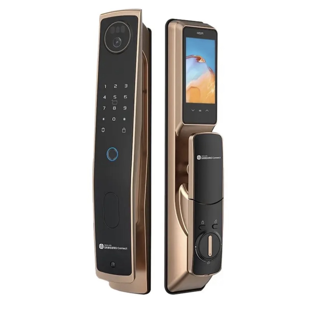 screenshot-142 قفل الكالون الذكي من Samsung مناسب لجميع أنواع الأبواب
يعمل ببصمة الإصبع – كلمة المرور – المفتاح – كارت الشفرة
ويمكن التحكم فيه بالكامل من خلال الموبايل
موديل P70 MAX - الصورة 1