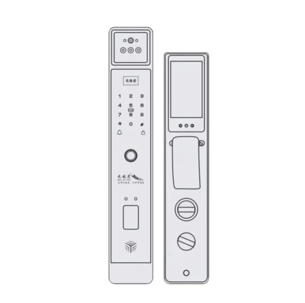 ⁦قفل الكالون الذكي مناسب لجميع أنواع الأبواب
يدعم بصمة الإصبع – كلمة المرور – المفتاح – فتح الوجه – وكارت الشفرة
ويمكن التحكم فيه بالكامل من خلال الموبايل
لون ذهبي⁩ - الصورة ⁦5⁩