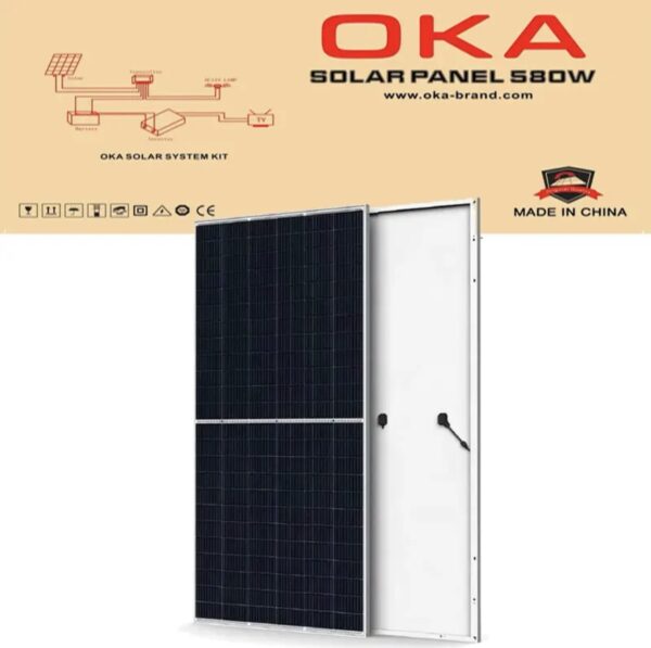 ⁦عدد 2 لوح طاقة شمسية Single Sided
بقدرة 580 وات⁩ - الصورة ⁦2⁩