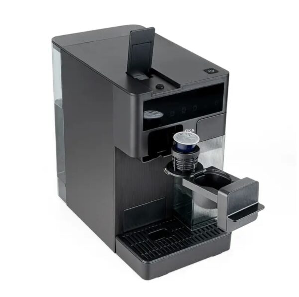 ⁦ماكينة قهوة بالكبسولات والبن المطحون من OKA
لصناعة الإسبريسو والكابتشينو واللاتيه
موديل OKA C100⁩ - الصورة ⁦3⁩