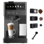 ⁦ماكينة قهوة بالكبسولات والبن المطحون من OKA
لصناعة الإسبريسو والكابتشينو واللاتيه
موديل OKA C100⁩ - الصورة ⁦10⁩