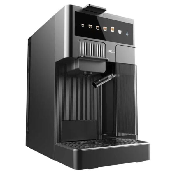 ⁦ماكينة قهوة بالكبسولات والبن المطحون من OKA
لصناعة الإسبريسو والكابتشينو واللاتيه
موديل OKA C100⁩ - الصورة ⁦14⁩