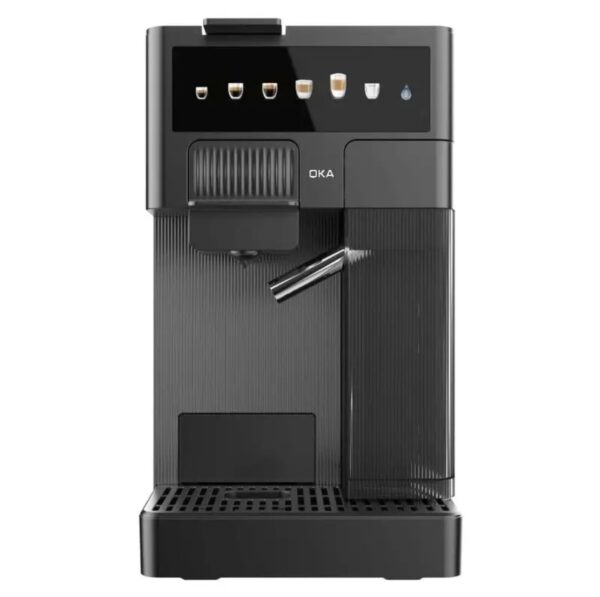 ⁦ماكينة قهوة بالكبسولات والبن المطحون من OKA
لصناعة الإسبريسو والكابتشينو واللاتيه
موديل OKA C100⁩ - الصورة ⁦18⁩
