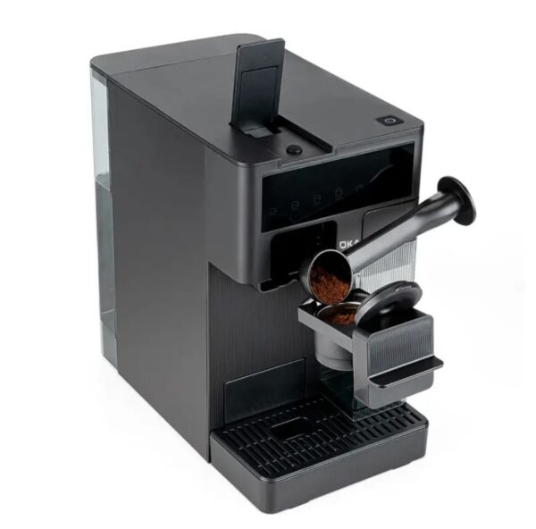 ⁦ماكينة قهوة بالكبسولات والبن المطحون من OKA
لصناعة الإسبريسو والكابتشينو واللاتيه
موديل OKA C100⁩ - الصورة ⁦19⁩