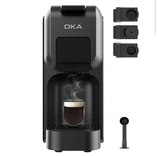 ⁦ماكينة قهوة بالكبسولات والبن المطحون من OKA
لصناعة الإسبريسو
موديل OKA C50⁩ - الصورة ⁦11⁩