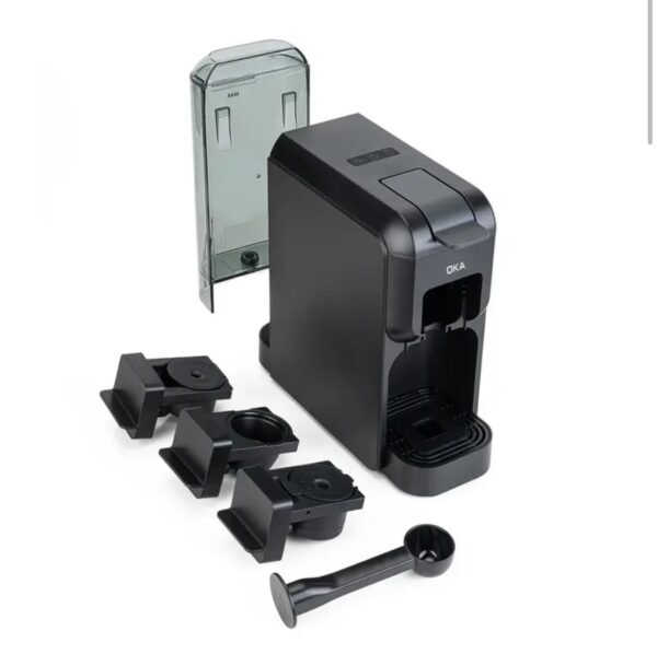 ⁦ماكينة قهوة بالكبسولات والبن المطحون من OKA
لصناعة الإسبريسو
موديل OKA C50⁩ - الصورة ⁦2⁩