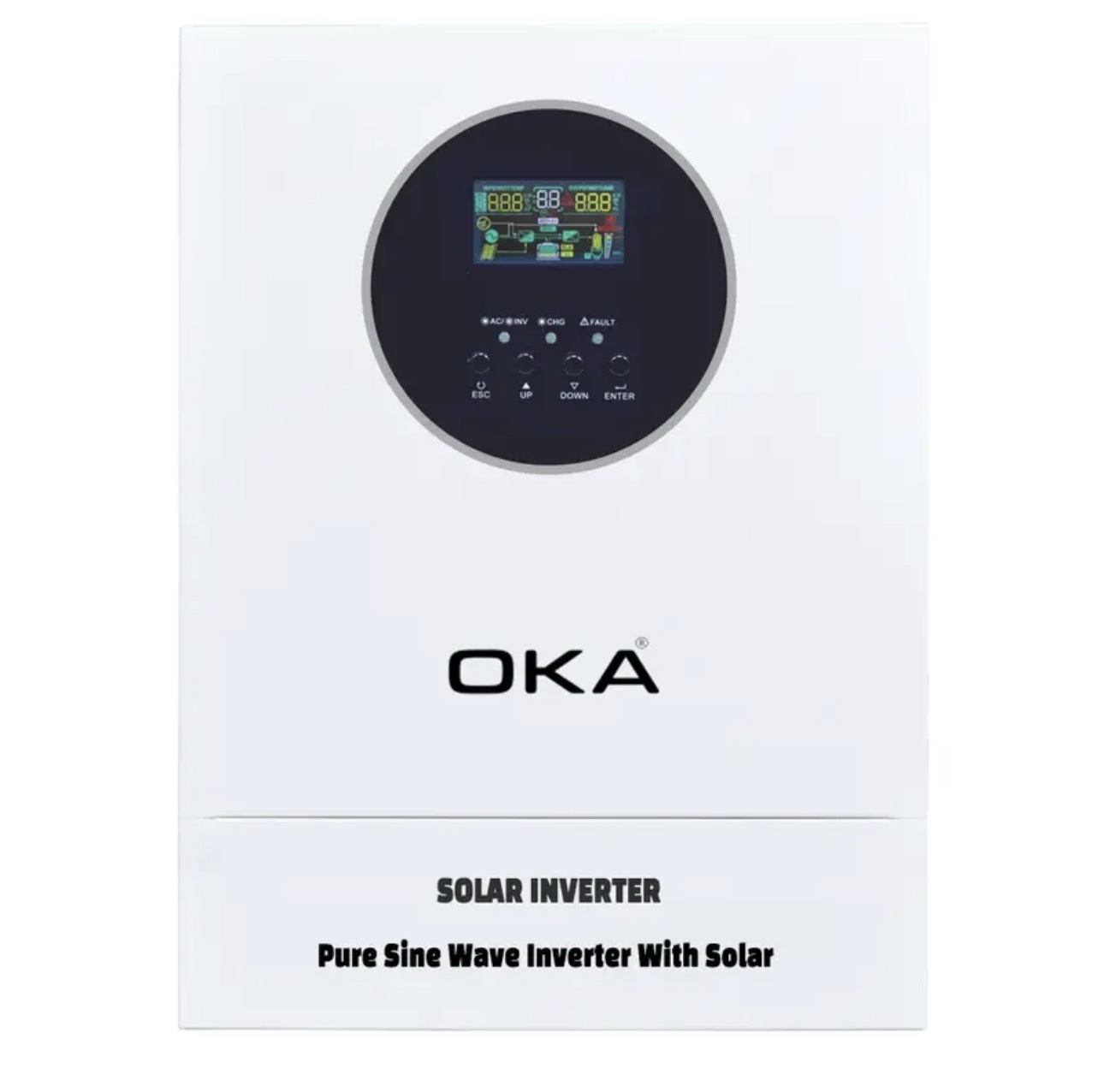 screenshot-234 انفرتر OKA لتشغيل الأجهزة المنزلية وقت انقطاع الكهرباء أو مع أنظمة الطاقة الشمسية
قدرة 3000 فولت أمبير – 3000 وات
موديل Oka 3000 - الصورة 1
