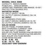 ⁦انفرتر OKA لتشغيل الأجهزة المنزلية وقت انقطاع الكهرباء أو مع أنظمة الطاقة الشمسية
قدرة 3000 فولت أمبير – 3000 وات
موديل Oka 3000⁩ - الصورة ⁦4⁩