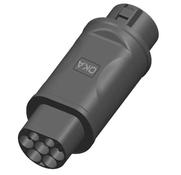 ⁦اوكا محول شحن سيارات كهربائية من بروتوكول Type 1 الامريكي والياباني إلى GB الصيني / موديل ( T1-GB )⁩ - الصورة ⁦2⁩