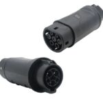 اوكا محول شحن سيارات كهربائية من بروتوكول Type 1 الامريكي و الياباني إلى Type 2 الاوروبي / موديل ( T1-T2 )