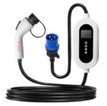 اوكا شاحن سيارة كهربائية متوافق مع جميع السيارات الكهربائية 7 كيلو واط – 32 امبير – 250 فولت يأتي من النوع ( Type2 portable EV charger ) / موديل YYU70