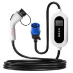 اوكا شاحن سيارة كهربائية متوافق مع جميع السيارات الكهربائية 7 كيلو واط – 32 امبير – 250 فولت يأتي من النوع ( Type1 portable EV charger ) / موديل YYU40