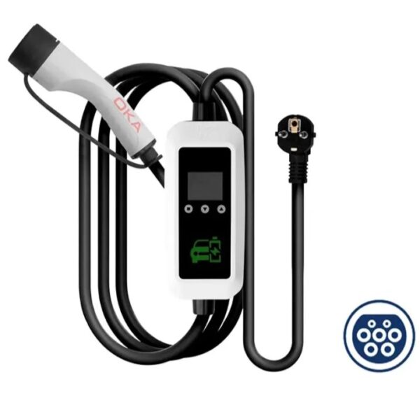 ⁦اوكا شاحن سيارة كهربائية متوافق مع جميع السيارات الكهربائية 3.5 كيلو واط – 16 امبير – 250 فولت يأتي من النوع ( Type 2 portable EV charger ) / موديل YYU10⁩ - الصورة ⁦2⁩