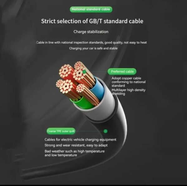 ⁦شاحن سيارة كهربائي محمول لجميع السيارات التي تشحن بالكهرباء 3.5 كيلو واط – 16 امبير 250 فولت – 15 متر ( Type 1 ) / موديل D16A⁩ - الصورة ⁦6⁩