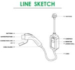 ⁦شاحن سيارة كهربائي محمول لجميع السيارات التي تشحن بالكهرباء 3.5 كيلو واط – 16 امبير 250 فولت – 15 متر ( Type 1 ) / موديل D16A⁩ - الصورة ⁦8⁩