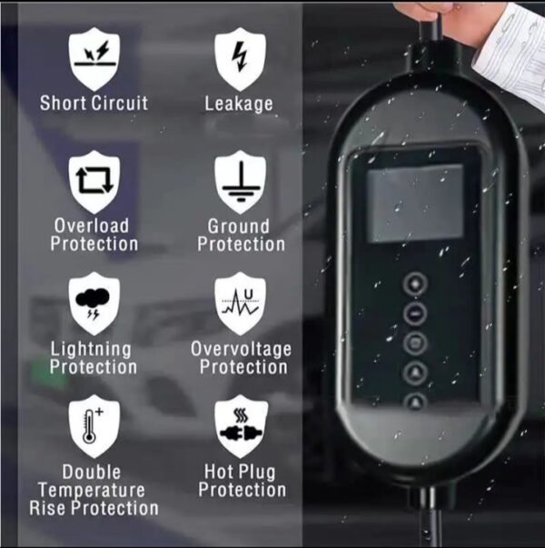 ⁦شاحن سيارة كهربائي محمول متوافق مع سيارات Tesla التي تشحن بالكهرباء 3.5 كيلو واط – 16 امبير 250 فولت / موديل D16A1⁩ - الصورة ⁦8⁩