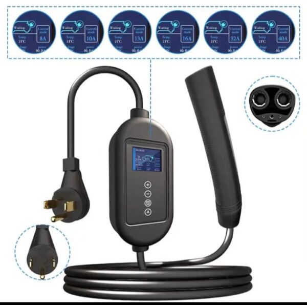 ⁦شاحن سيارة كهربائي محمول متوافق مع سيارات Tesla التي تشحن بالكهرباء 3.5 كيلو واط – 16 امبير 250 فولت / موديل D16A1⁩ - الصورة ⁦2⁩