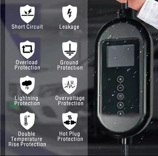 ⁦شاحن سيارة كهربائي محمول متوافق مع سيارات Tesla التي تشحن بالكهرباء 7 كيلو واط – 32 امبير 250 فولت / موديل D16A1⁩ - الصورة ⁦3⁩